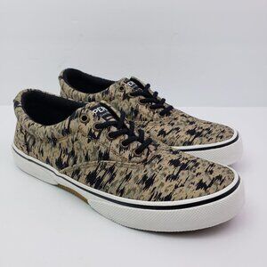 Sperry Top Sider Halyard CVO BR Mens Size 7.5 Tan Camo Sneaker Shoes STS24407